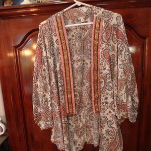 BYE SHADOW PAISLEY KIMONO SIZE 1X
